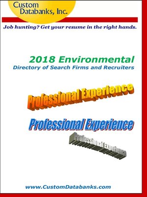 cover image of 2018 Environmental Directory of Search Firms and Recruiters 